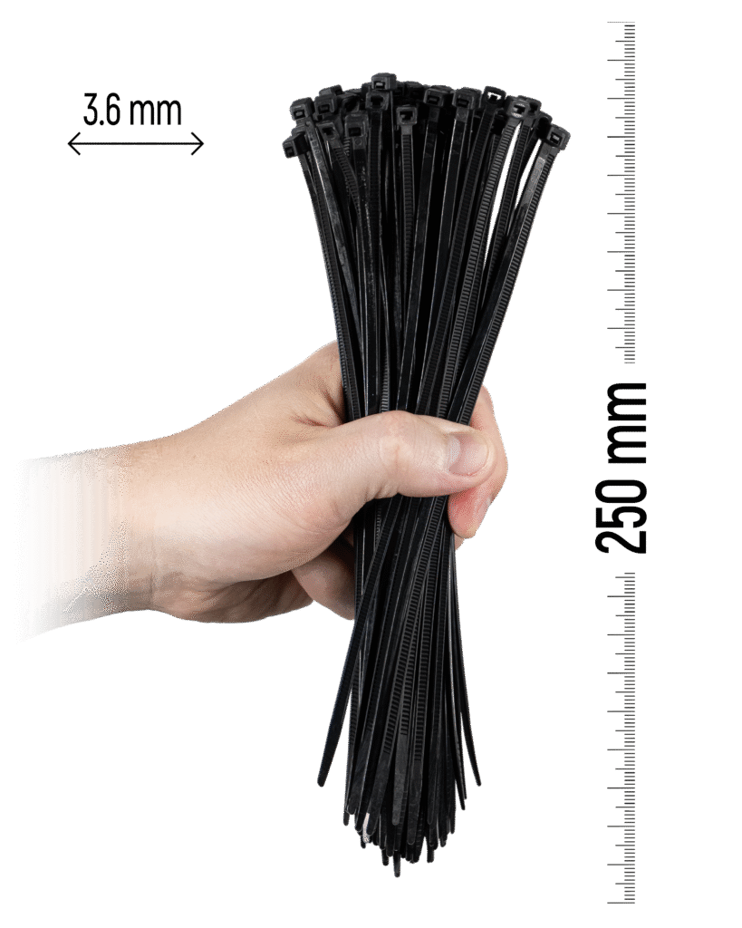 250×3.6 mm Black