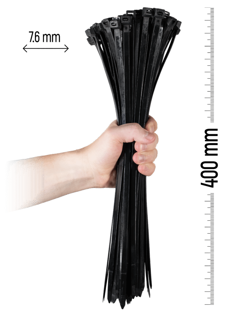 400×7.6 mm Black